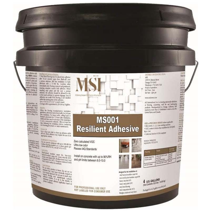 MS001 Resilient Adhesive (Four Gallons)